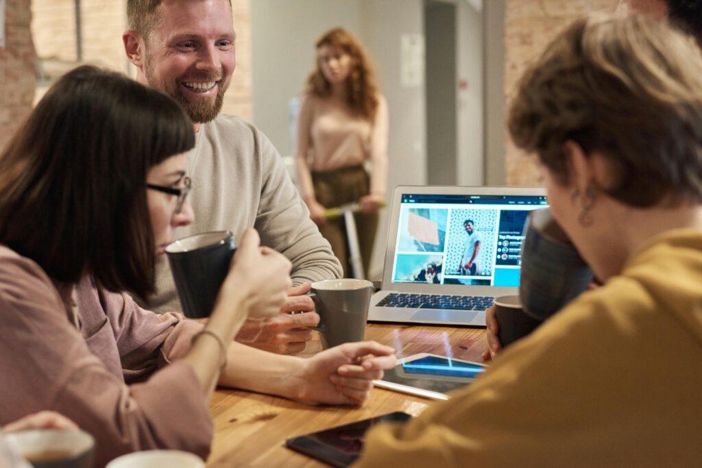 Marketing professional building brand awareness through face-to-face engagement with potential customers.